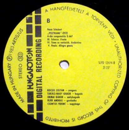 Hungaroton SLPD 12474 - Franz Schubert, Zoltán Kocsis, Gábor Tak - Image 4
