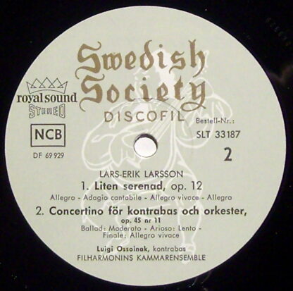 Swedish Society Discofil SLT 33187 - Johan Helmich Roman, Lars-E - Image 3