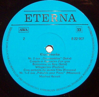 Eterna 8 22 907 - Manfred Reinelt, Alban Berg, Luigi Dallapiccol - Image 3