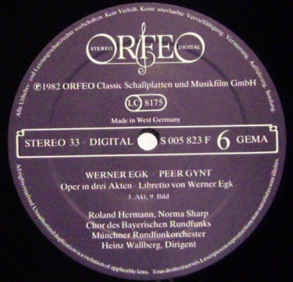 Orfeo (2) S 005823 F - Werner Egk - Peer Gynt - Image 3