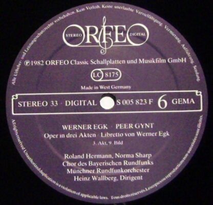 Orfeo (2) S 005823 F - Werner Egk - Peer Gynt - Image 3