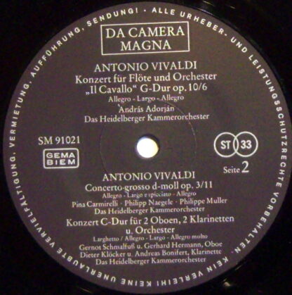 Da Camera Magna SM 91 021 - Antonio Vivaldi, Heidelberger Kammer - Image 3