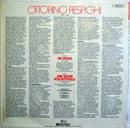 His Master's Voice 1C 065-02 826 Q - Ottorino Respighi, Sir Nevi - Image 2