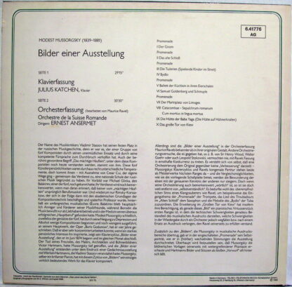 DECCA 6.41776 AG - Modest Mussorgsky, Julius Katchen, Ernest Ans - Image 2