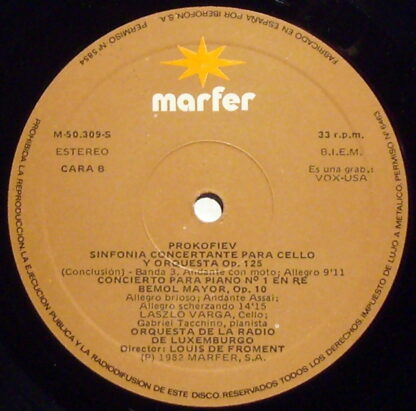 Marfer M 50.309 S. - Sergei Prokofiev, Laszlo Varga, Gabriel Tac - Image 3