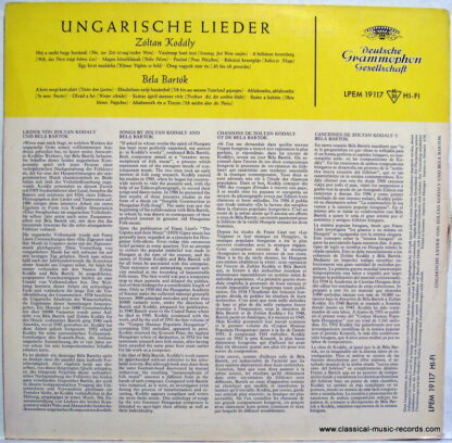 Deutsche Grammophon LPEM 19 117 - Zoltán Kodály, Béla Bartók, Pa - Image 2