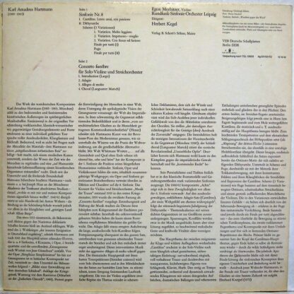 Eterna 8 26 279 - Karl Amadeus Hartmann, Egon Morbitzer, Rundfun - Image 2