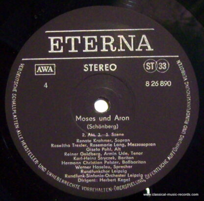 Eterna 8 26 889-890 - Arnold Schoenberg, Herbert Kegel - Moses U - Image 3