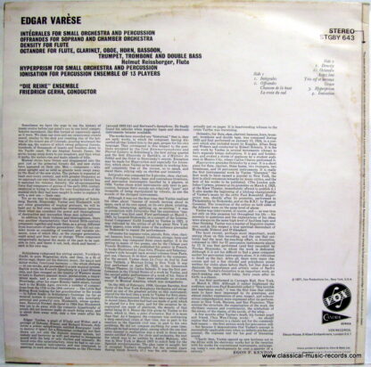 VOX (6) STGBY 643 - Edgard Varèse, Friedrich Cerha, Ensemble "di - Image 2