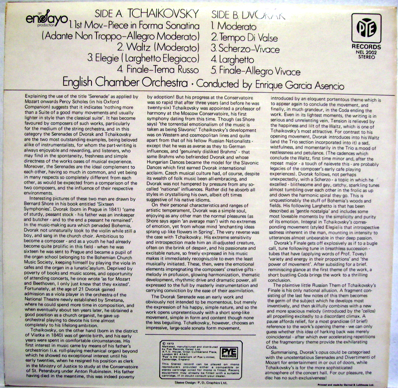 PE Records (2) NEL 2002 - Antonín Dvořák, Pyotr Ilyich Tchaikovs - Image 2