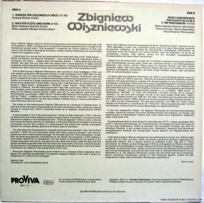 Pro Viva ISPV 111 - Zbigniew Wiszniewski - Sonata / Duo / Pezzo - Image 3