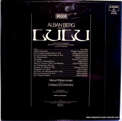 DECCA 6.35435 GF - Alban Berg, Anja Silja, Wiener Philharmoniker - Image 2