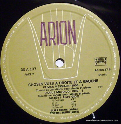 ARION ARN 30 A 137 - Clara Bonaldi, Sylvaine Billier - Choses Vu - Image 3