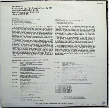 London Records STS15196 - Sergei Prokofiev, Jean Martinon, Orche - Image 4