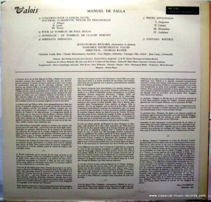 Valois MB 440 - Manuel De Falla, Jean-Charles Richard, Valois In - Image 2