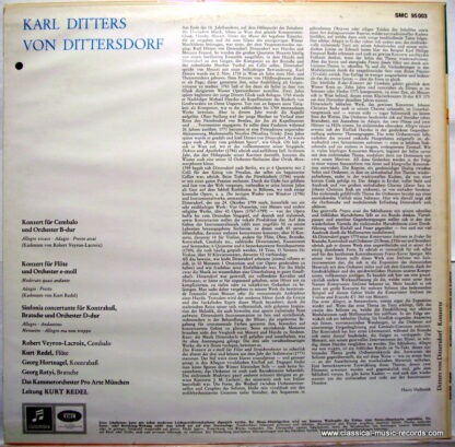 Columbia SMC 95 003 - Carl Ditters von Dittersdorf - 2 Concerti - Image 2