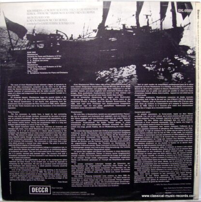 DECCA SXL 6599 - Aram Khatchaturian, César Franck, Alicia De Lar - Image 2