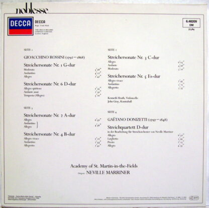 DECCA 6.48 209-1/2 - Gioacchino Rossini, The Academy Of St. Mart - Image 2