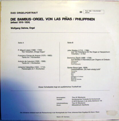 Psallite 168/170 275 PET - Wolfgang Oehms - Die Bambus-Orgel Von - Image 2