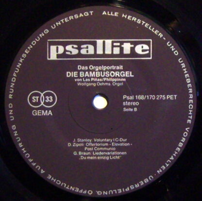 Psallite 168/170 275 PET - Wolfgang Oehms - Die Bambus-Orgel Von - Image 3