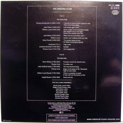 harmonia mundi France HMC 1153 - The Hilliard Ensemble - The Sin - Image 2