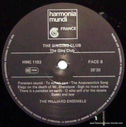 harmonia mundi France HMC 1153 - The Hilliard Ensemble - The Sin - Image 3