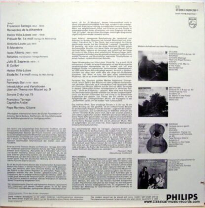 Philips 26 208-9 - Pepe Romero - Berühmte Kompositionen Für Gita - Image 2