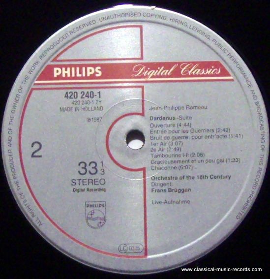 Philips Digital Classics 420 240-1 - Jean-Philippe Rameau, Orche - Image 6