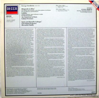 DECCA 417 326-1 - George Gershwin, Katia Et Marielle Labèque, Th - Image 8
