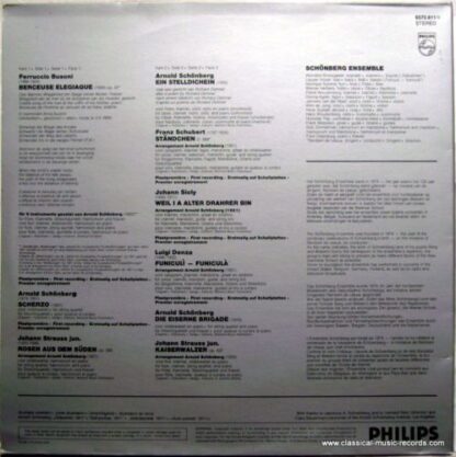 Philips 6570 811 - Arnold Schoenberg,Schönberg Ensemble,Reinbert - Image 2