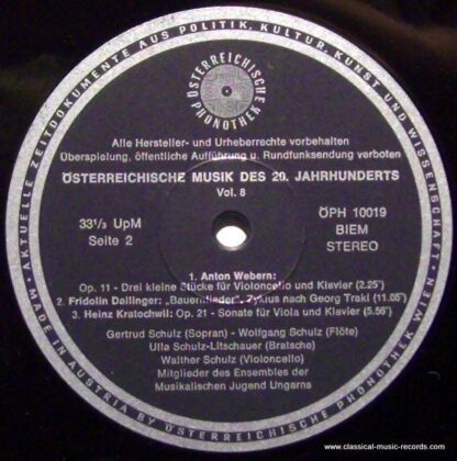 Österreichische Phonothek ÖPH 10019 - Viktor Korda, Anton Webern - Image 3