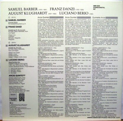 deutsche harmonia mundi Digital DMR 2029 A - Samuel Barber,Franz - Image 3
