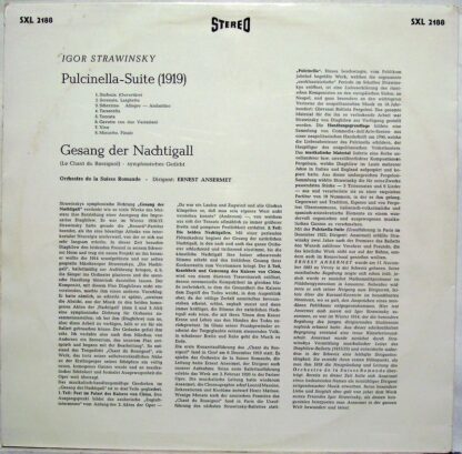 DECCA SXL 2188 - Igor Stravinsky, Ernest Ansermet, L'Orchestre D - Image 2