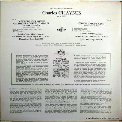 Erato STU 70 451 - BAUDO cond. CHAYNES loriod PIANO erato * - Image 2