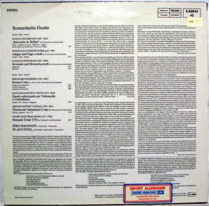 Telefunken 6.42844 AZ - Jörg Baumann, Klaus Stoll - Romantic Due - Image 2