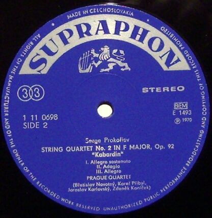 Supraphon 1 11 0698 - Sergei Prokofiev, Pyotr Ilyich Tchaikovsky - Image 3