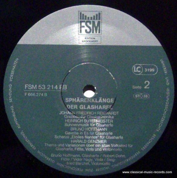 FSM FSM 53 214 EB - Bruno Hoffmann - Sphärenklänge Der Glasharfe - Image 3