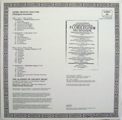DECCA 6.42641 AW - Georg Muffat, The Academy Of Ancient Music, C - Image 2