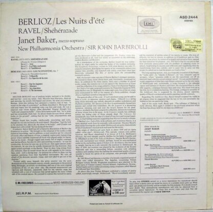 His Master's Voice ASD. 2444 - Maurice Ravel, Hector Berlioz, Ja - Image 3
