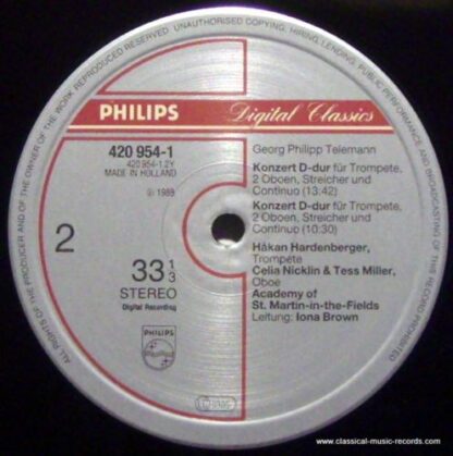 Philips Digital Classics 420 954-1 - Georg Philipp Telemann, Håk - Image 3