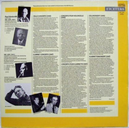 Etcetera (3) ETC 1006 - Paul Hindemith, Tibor De Machula, George - Image 2