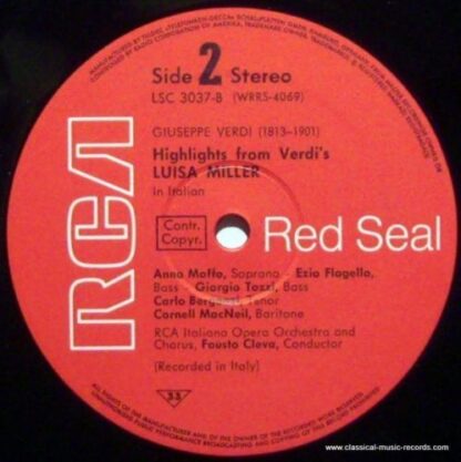 RCA Red Seal LSC-3037 - Giuseppe Verdi, RCA Italiana Opera Orche - Image 9