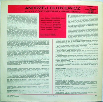 Polskie Nagrania Muza SXL 0827 - Andrzej Dutkiewicz - Andrzej Du - Image 2