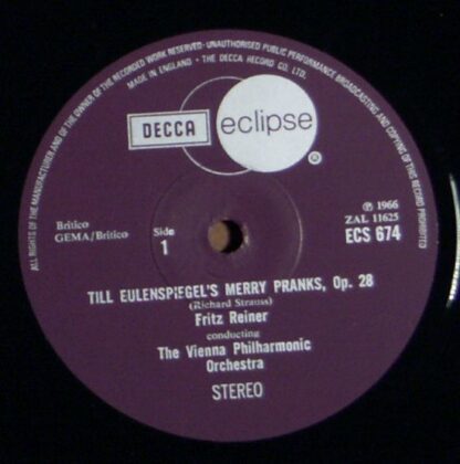 DECCA ECS 674 - Richard Strauss, Wiener Philharmoniker, Fritz Re - Image 3