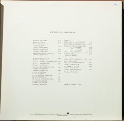 CBS 78 268 - John Williams (7) - Spanische Gitarrenmusik - Image 2