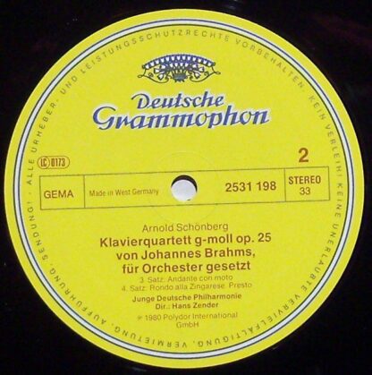 Deutsche Grammophon 2531 198 - Johannes Brahms, Junge Deutsche P - Image 3