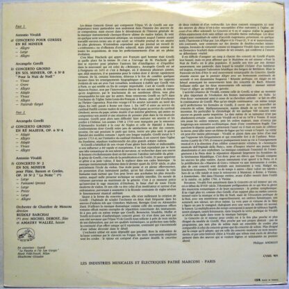 La Voix De Son Maître CVHS 905 - Arcangelo Corelli, Antonio Viva - Image 2