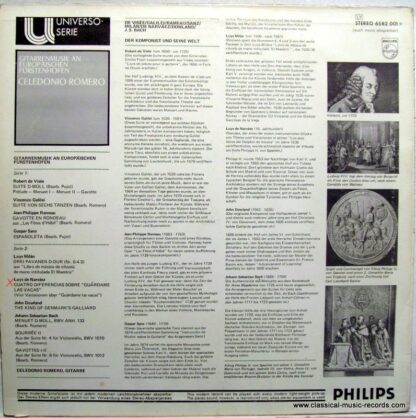 Philips 6582 001 - Celedonio Romero - Gitarrenmusik An Europäisc - Image 2