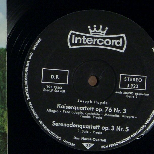 Eurocord J 923 - Joseph Haydn, Novák Quartet - Streichquartett O - Image 3