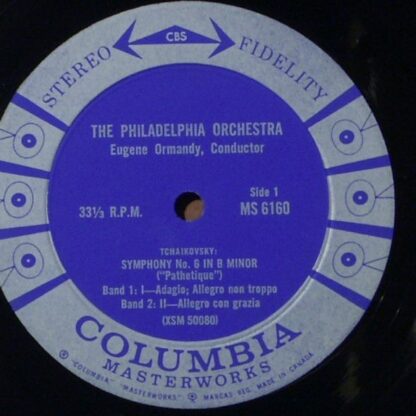 Columbia Masterworks MS 6160 - Pyotr Ilyich Tchaikovsky, The Phi - Image 3